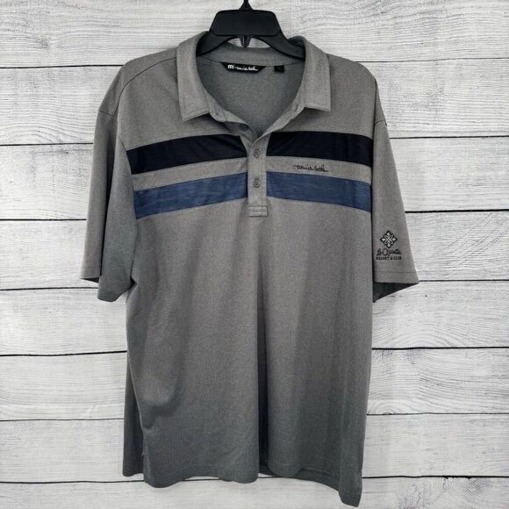 Travis‎ Mathew Polo Shirt Mens Size Large Golf Gray Performance Outdoors